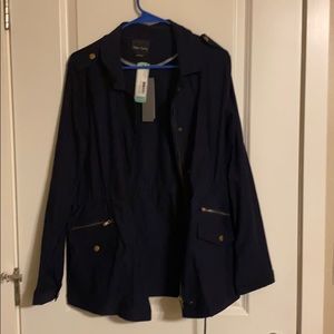 Eden Society Navy Cargo Jacket Large NWT